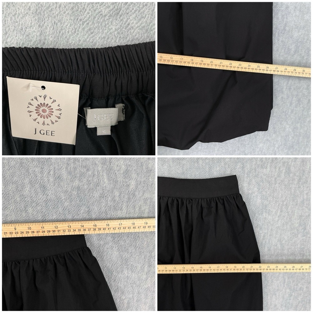 J Gee Skirt Women Medium (28x30) Black Cotton Blend Midi Bubble Hem NWT - Picture 7 of 7